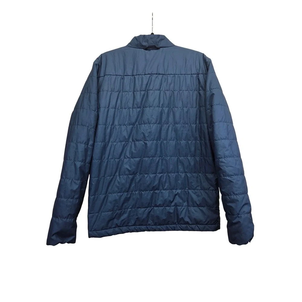 The North Face Mens Blue Quilted Puffer Jacket Full Zip Insulated Coat Medium